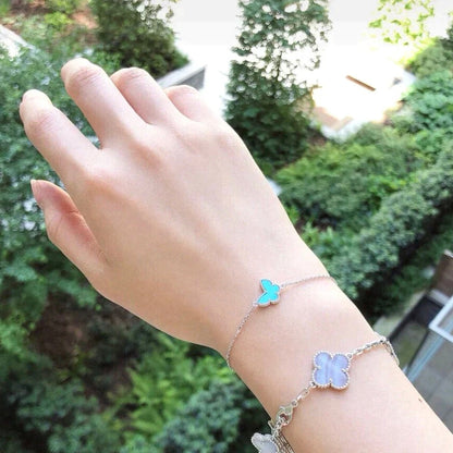 [Triumph Jewelry]BUTTERFLY TURQUOISE BUTTERFLY BRACELET SILVER