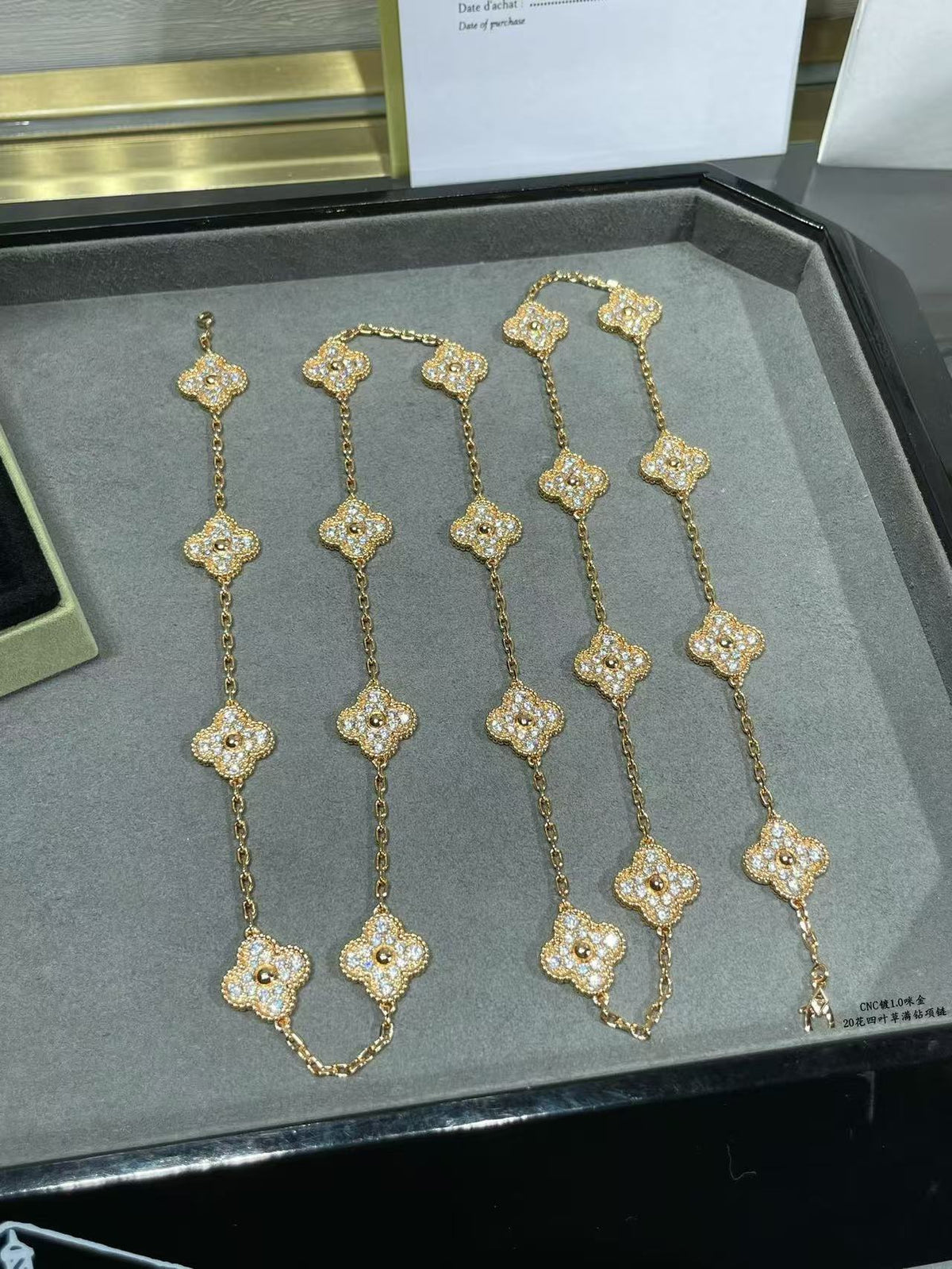 [Triumph Jewelry]CLOVER 20 MOTIFS FULL-DIAMOND NECKLACE