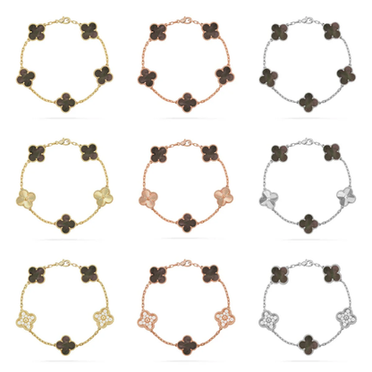 [Triumph Jewelry] CLOVER 5 MOTIF GRAY MOP BRACELET COLLECTION