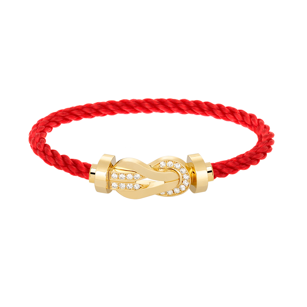 [Triumph Jewelry]CHANCE LARGE 8 FIGURE BUCKLE HALF DIAMOND BRACELET GOLD