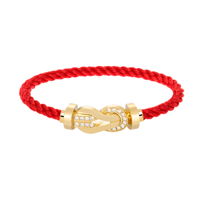 [Triumph Jewelry]CHANCE LARGE 8 FIGURE BUCKLE HALF DIAMOND BRACELET GOLD