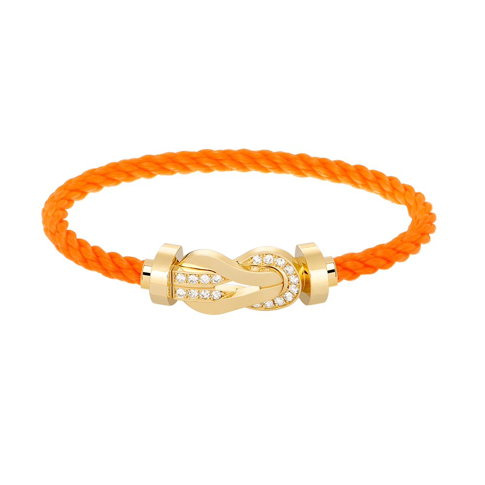 [Triumph Jewelry]CHANCE LARGE 8 FIGURE BUCKLE HALF DIAMOND BRACELET GOLD
