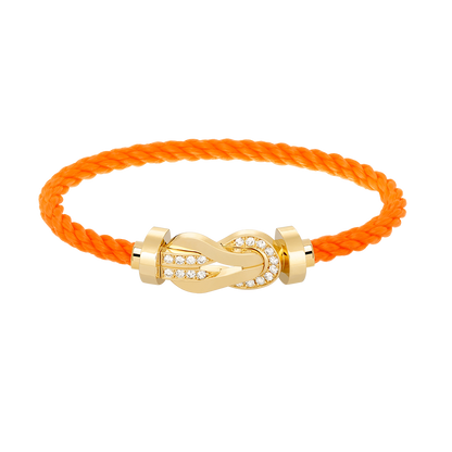 [Triumph Jewelry]CHANCE LARGE 8 FIGURE BUCKLE HALF DIAMOND BRACELET GOLD