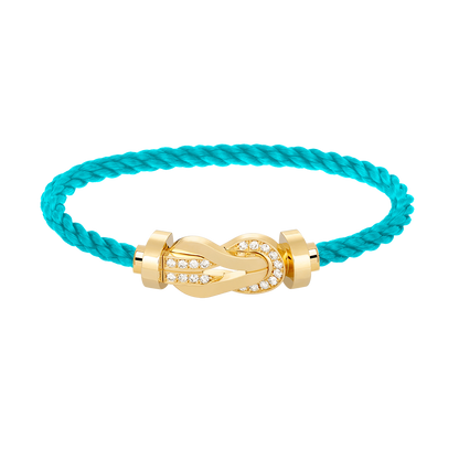 [Triumph Jewelry]CHANCE LARGE 8 FIGURE BUCKLE HALF DIAMOND BRACELET GOLD
