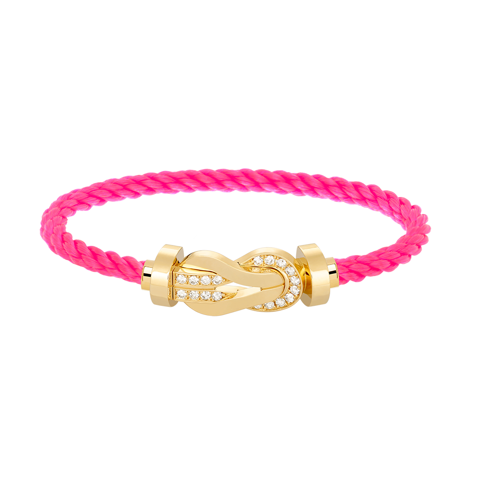 [Triumph Jewelry]CHANCE LARGE 8 FIGURE BUCKLE HALF DIAMOND BRACELET GOLD