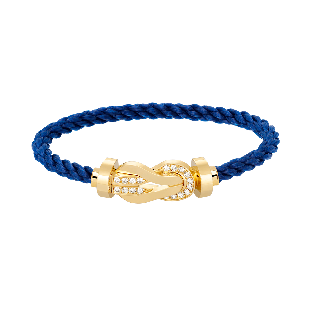 [Triumph Jewelry]CHANCE LARGE 8 FIGURE BUCKLE HALF DIAMOND BRACELET GOLD