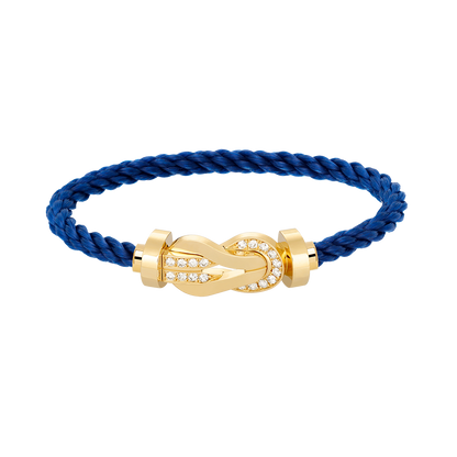 [Triumph Jewelry]CHANCE LARGE 8 FIGURE BUCKLE HALF DIAMOND BRACELET GOLD