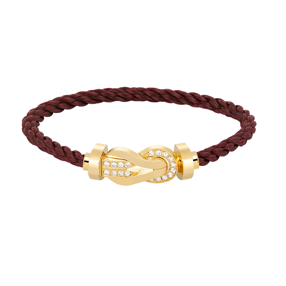 [Triumph Jewelry]CHANCE LARGE 8 FIGURE BUCKLE HALF DIAMOND BRACELET GOLD