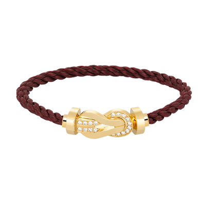 [Triumph Jewelry]CHANCE LARGE 8 FIGURE BUCKLE HALF DIAMOND BRACELET GOLD