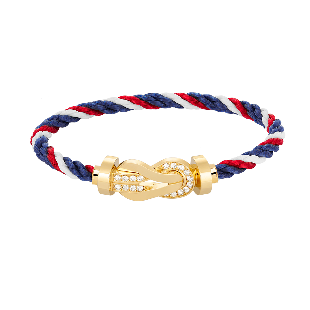 [Triumph Jewelry]CHANCE LARGE 8 FIGURE BUCKLE HALF DIAMOND BRACELET GOLD