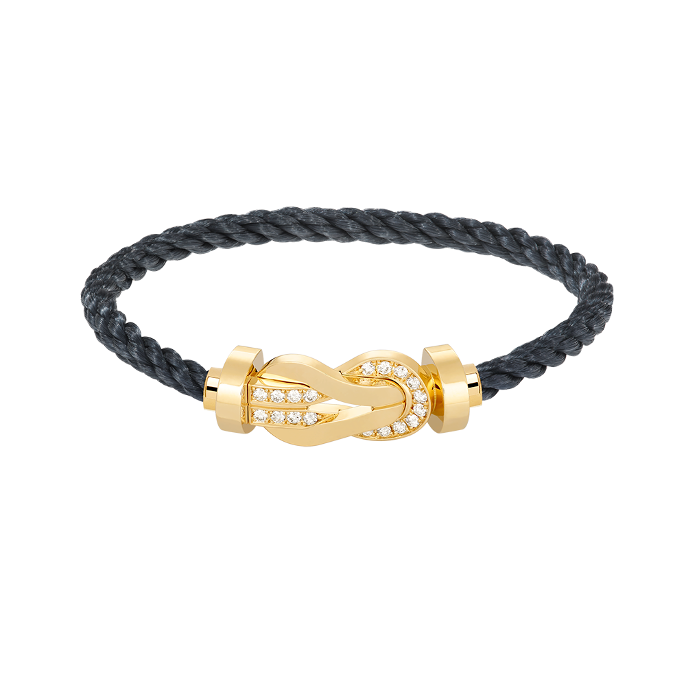 [Triumph Jewelry]CHANCE LARGE 8 FIGURE BUCKLE HALF DIAMOND BRACELET GOLD