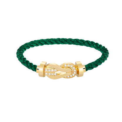 [Triumph Jewelry]CHANCE LARGE 8 FIGURE BUCKLE HALF DIAMOND BRACELET GOLD