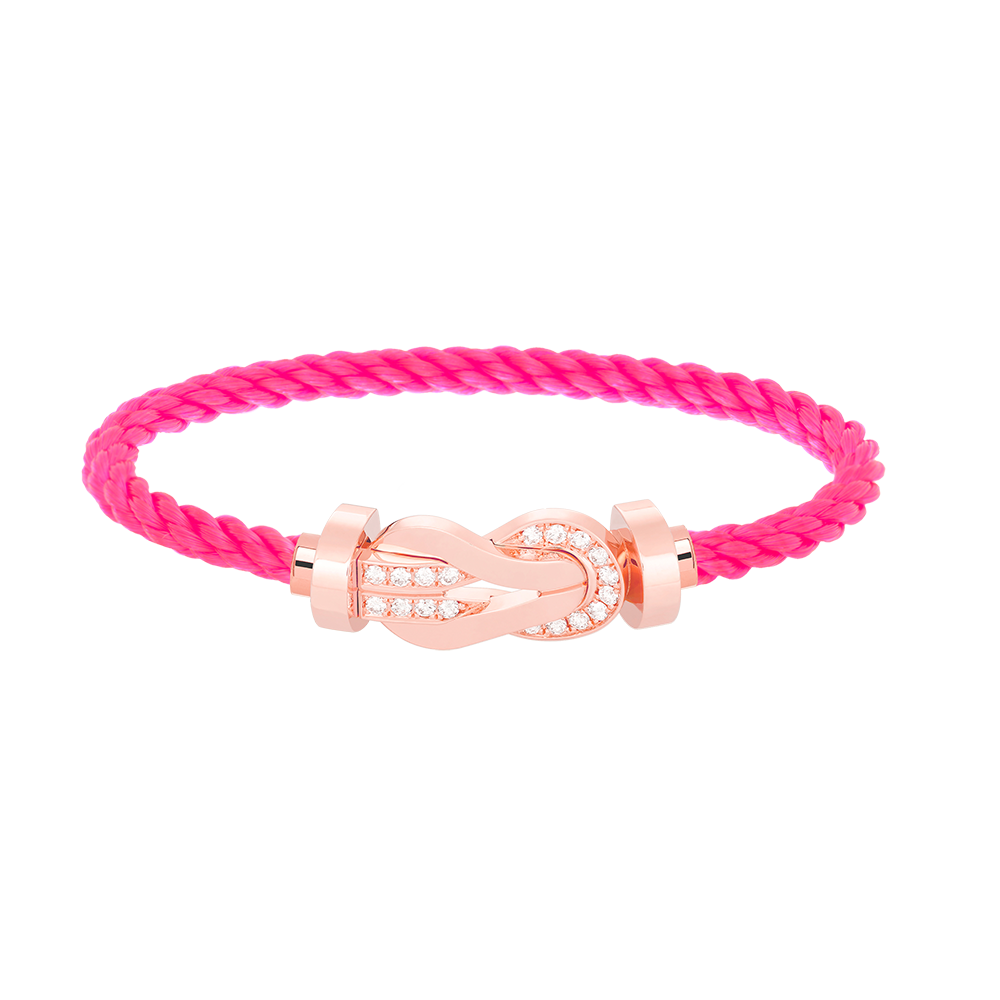 [Triumph Jewelry]CHANCE LARGE 8 FIGURE BUCKLE HALF DIAMOND BRACELET ROSE GOLD