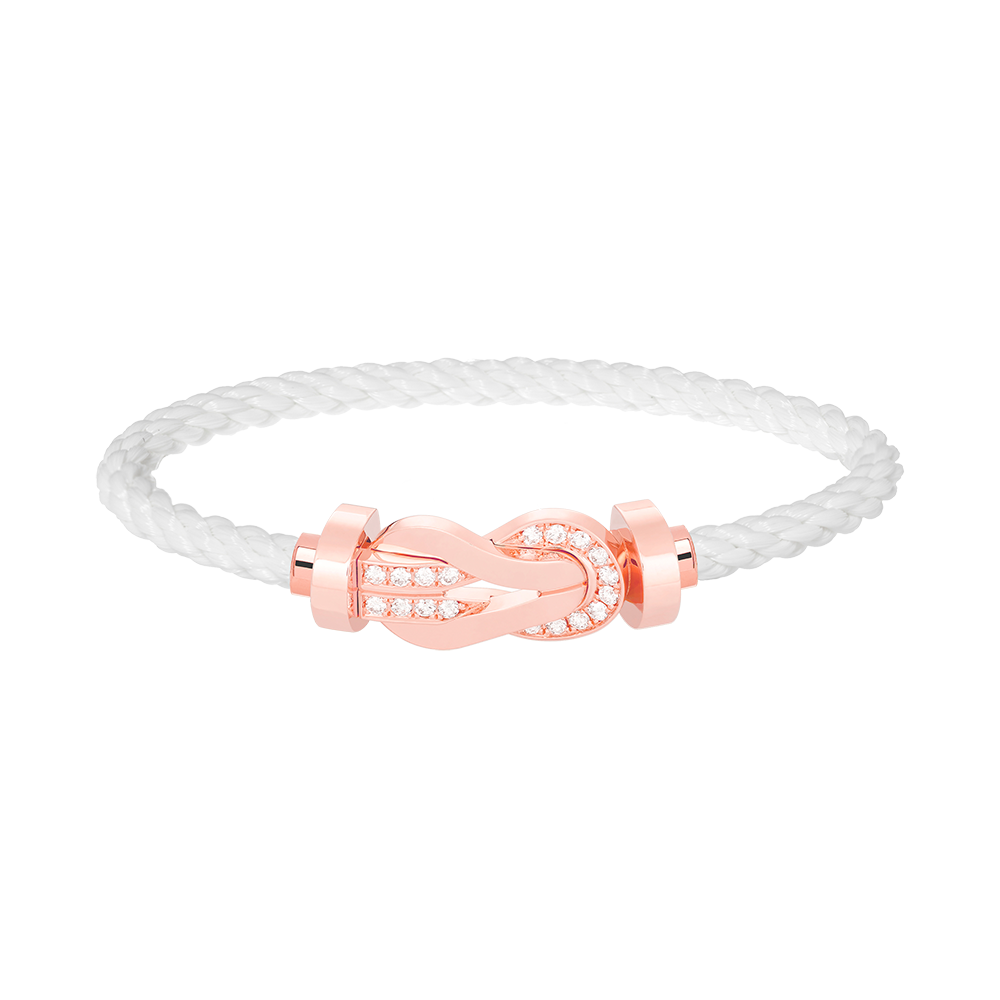 [Triumph Jewelry]CHANCE LARGE 8 FIGURE BUCKLE HALF DIAMOND BRACELET ROSE GOLD