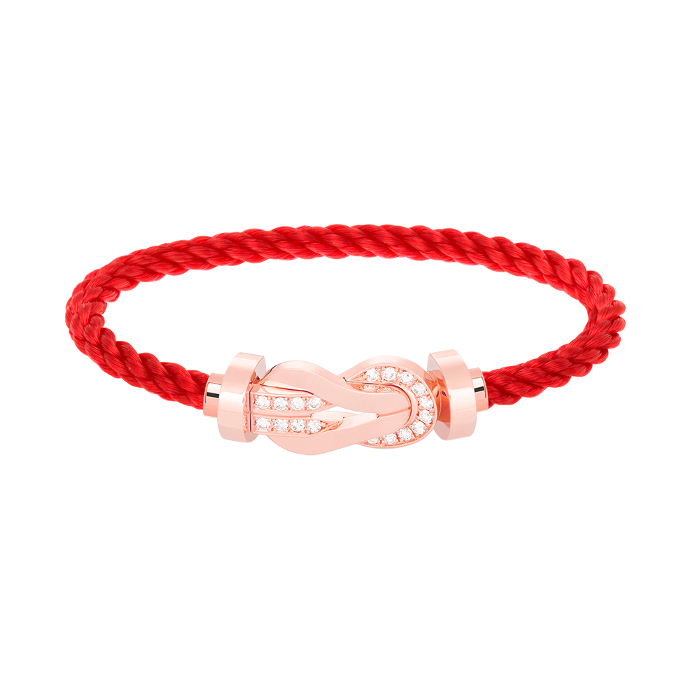 [Triumph Jewelry]CHANCE LARGE 8 FIGURE BUCKLE HALF DIAMOND BRACELET ROSE GOLD