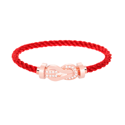 [Triumph Jewelry]CHANCE LARGE 8 FIGURE BUCKLE HALF DIAMOND BRACELET ROSE GOLD