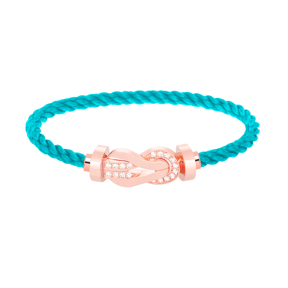 [Triumph Jewelry]CHANCE LARGE 8 FIGURE BUCKLE HALF DIAMOND BRACELET ROSE GOLD