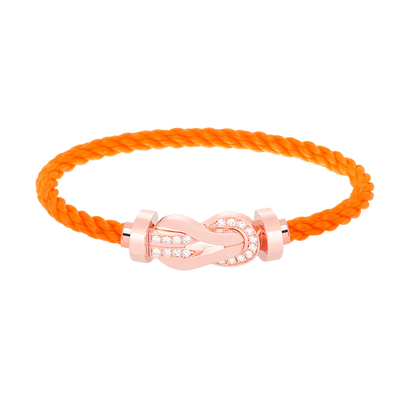 [Triumph Jewelry]CHANCE LARGE 8 FIGURE BUCKLE HALF DIAMOND BRACELET ROSE GOLD