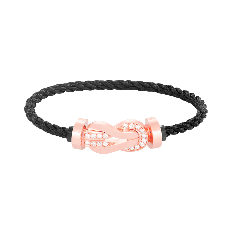 [Triumph Jewelry]CHANCE LARGE 8 FIGURE BUCKLE HALF DIAMOND BRACELET ROSE GOLD