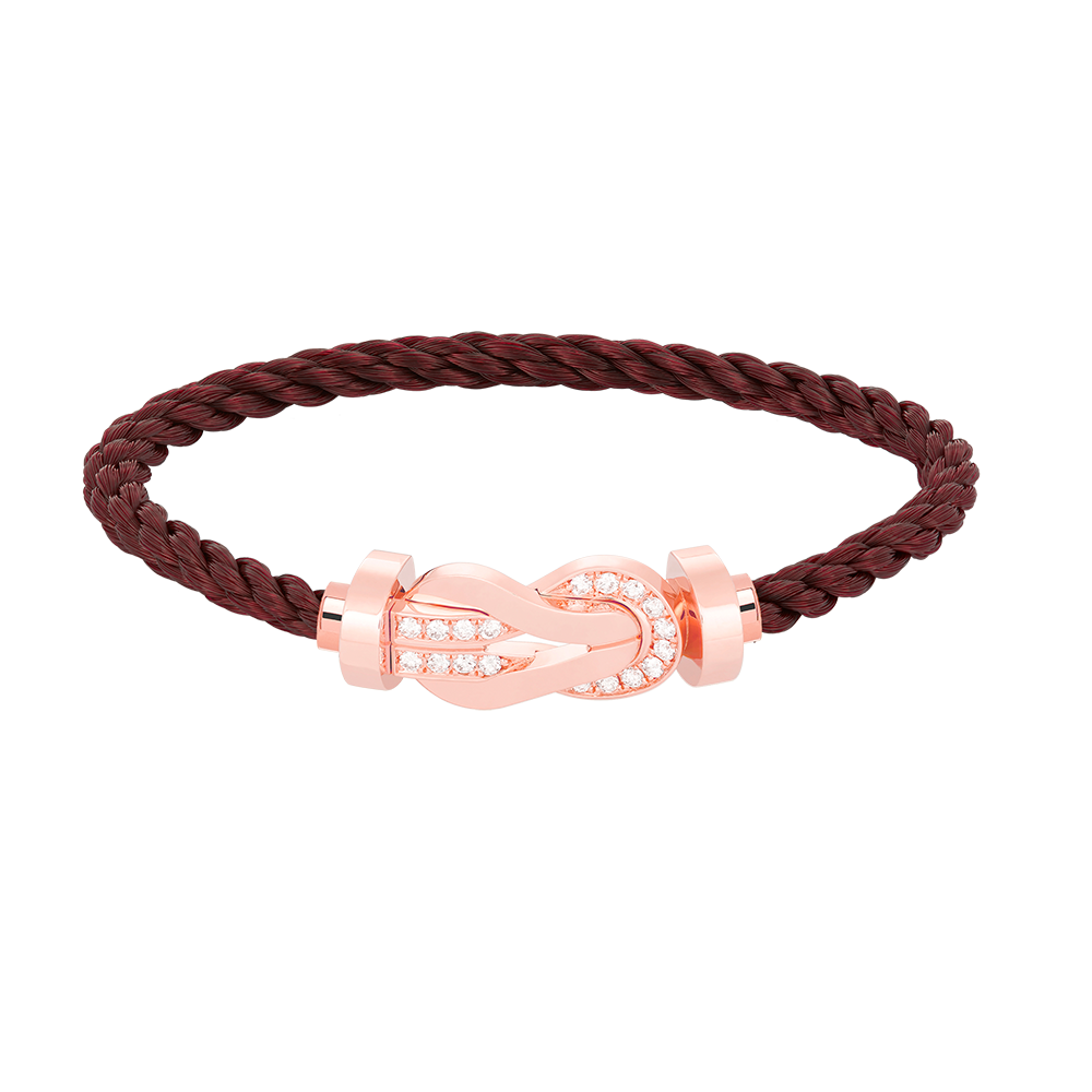 [Triumph Jewelry]CHANCE LARGE 8 FIGURE BUCKLE HALF DIAMOND BRACELET ROSE GOLD