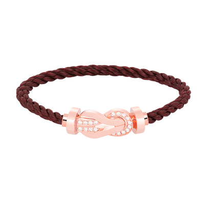 [Triumph Jewelry]CHANCE LARGE 8 FIGURE BUCKLE HALF DIAMOND BRACELET ROSE GOLD