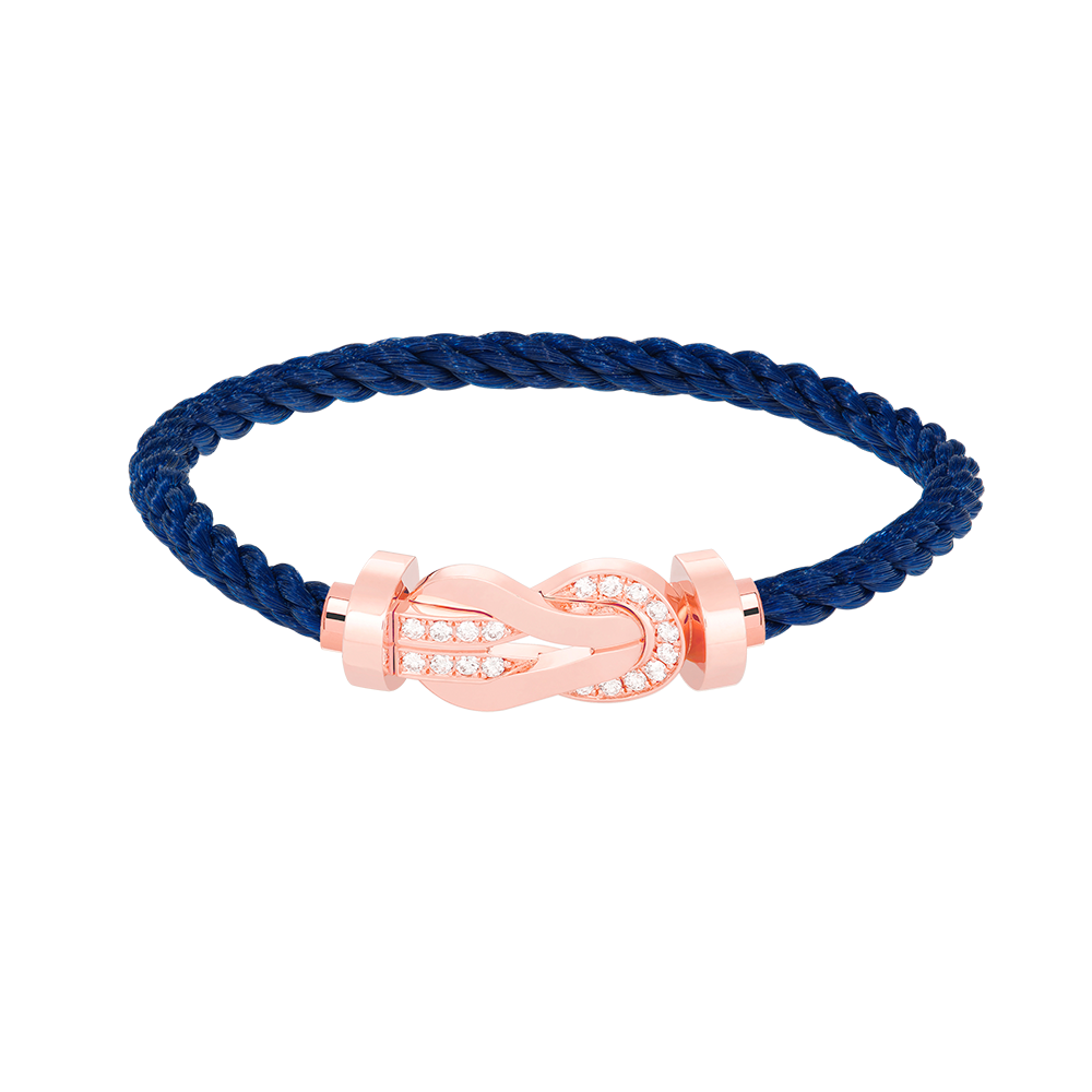 [Triumph Jewelry]CHANCE LARGE 8 FIGURE BUCKLE HALF DIAMOND BRACELET ROSE GOLD
