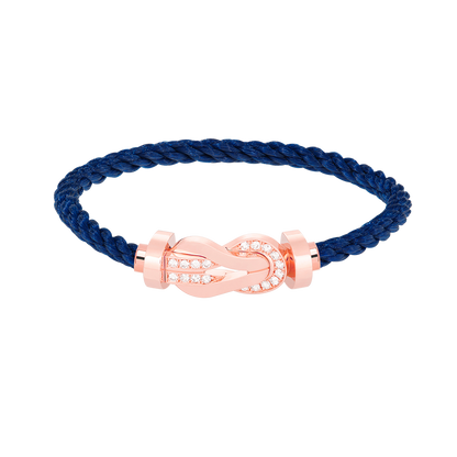 [Triumph Jewelry]CHANCE LARGE 8 FIGURE BUCKLE HALF DIAMOND BRACELET ROSE GOLD