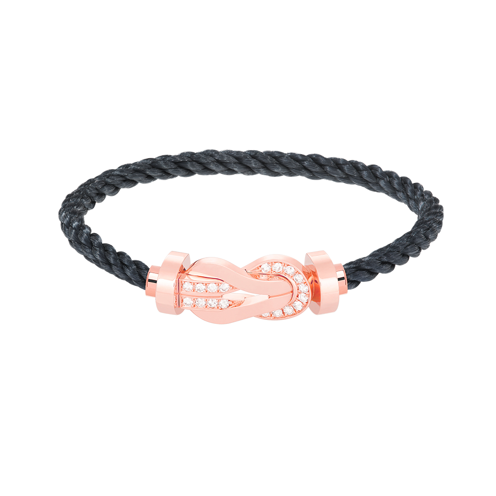 [Triumph Jewelry]CHANCE LARGE 8 FIGURE BUCKLE HALF DIAMOND BRACELET ROSE GOLD