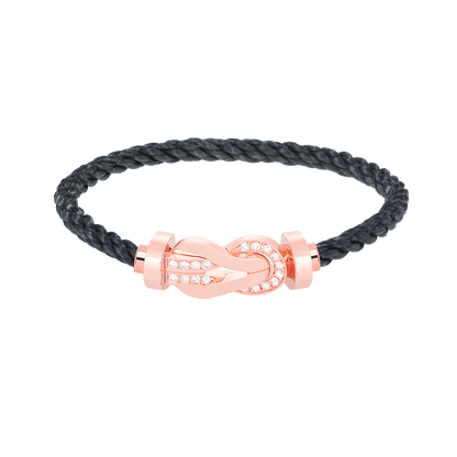 [Triumph Jewelry]CHANCE LARGE 8 FIGURE BUCKLE HALF DIAMOND BRACELET ROSE GOLD