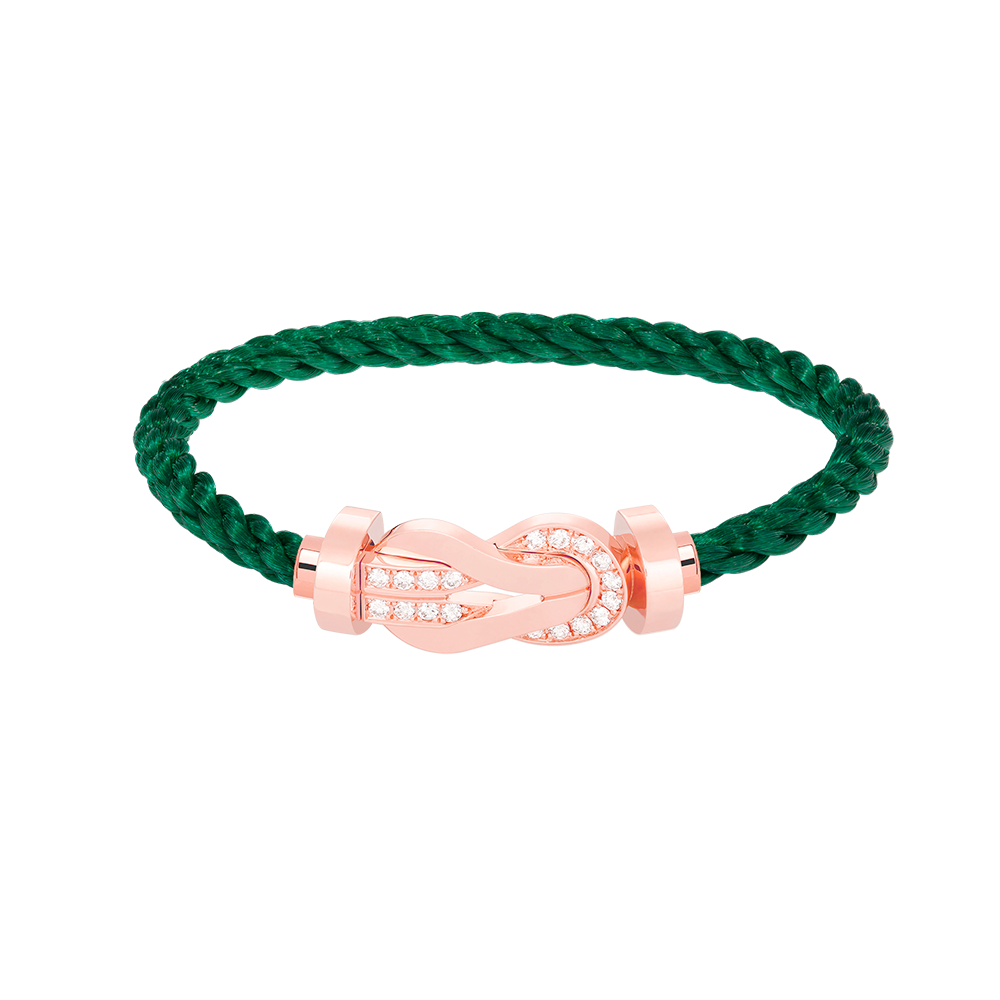 [Triumph Jewelry]CHANCE LARGE 8 FIGURE BUCKLE HALF DIAMOND BRACELET ROSE GOLD