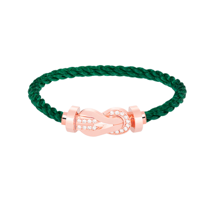 [Triumph Jewelry]CHANCE LARGE 8 FIGURE BUCKLE HALF DIAMOND BRACELET ROSE GOLD