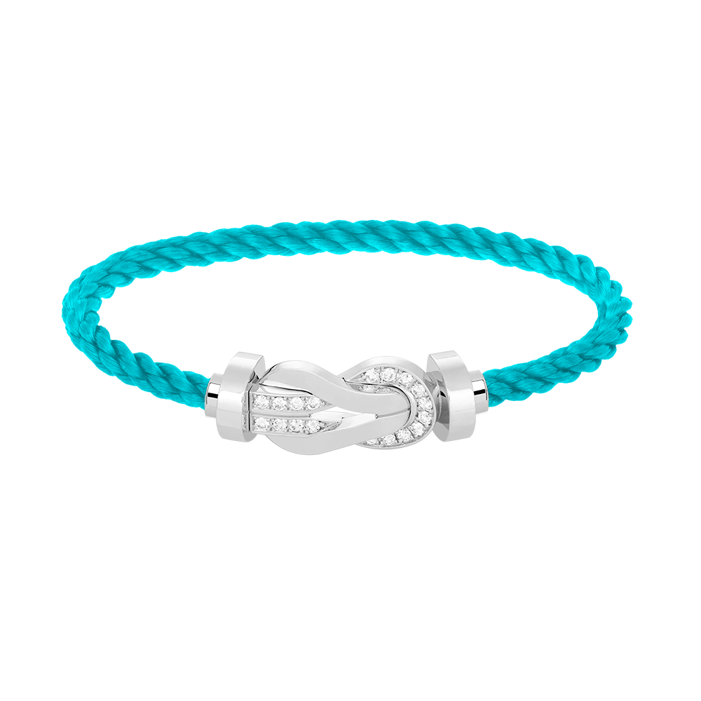 [Triumph Jewelry]CHANCE LARGE 8 FIGURE BUCKLE HALF DIAMOND BRACELET SILVER