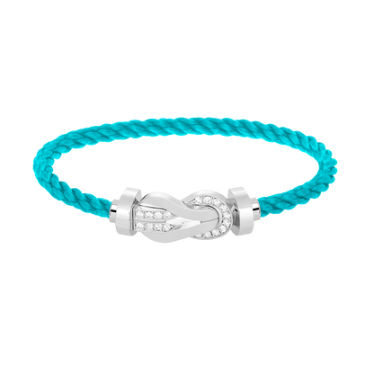 [Triumph Jewelry]CHANCE LARGE 8 FIGURE BUCKLE HALF DIAMOND BRACELET SILVER