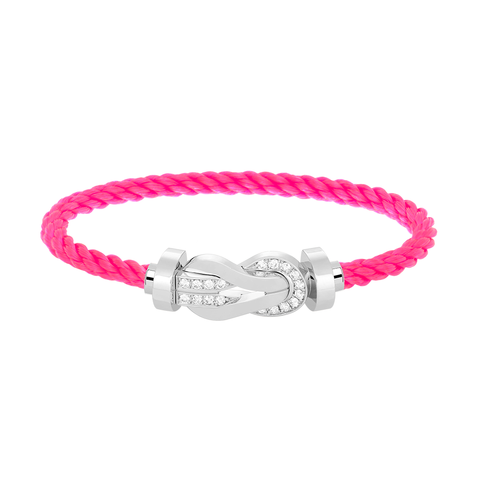 [Triumph Jewelry]CHANCE LARGE 8 FIGURE BUCKLE HALF DIAMOND BRACELET SILVER