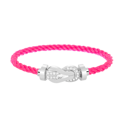 [Triumph Jewelry]CHANCE LARGE 8 FIGURE BUCKLE HALF DIAMOND BRACELET SILVER
