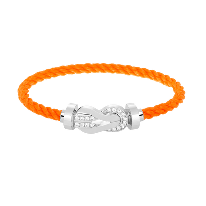 [Triumph Jewelry]CHANCE LARGE 8 FIGURE BUCKLE HALF DIAMOND BRACELET SILVER