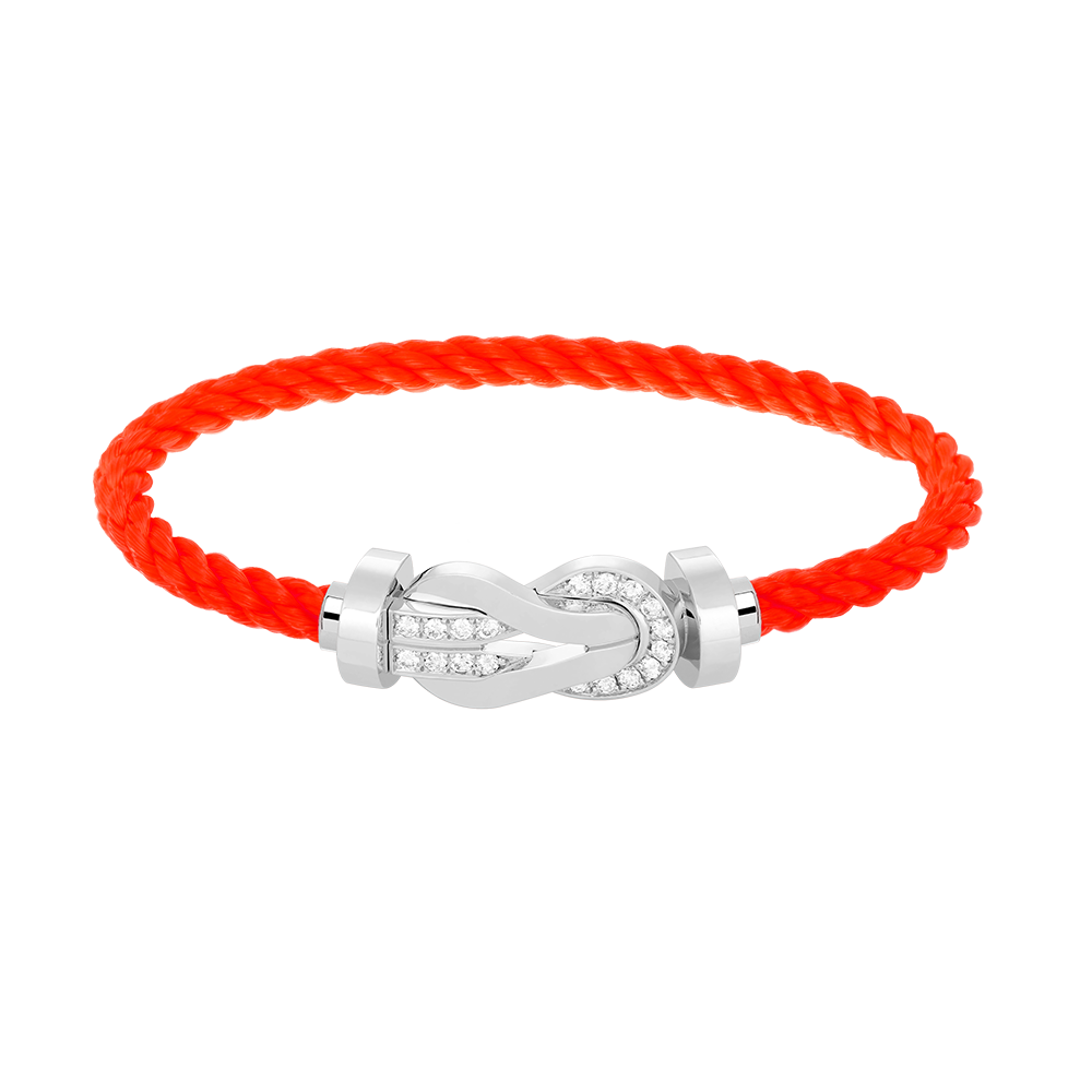 [Triumph Jewelry]CHANCE LARGE 8 FIGURE BUCKLE HALF DIAMOND BRACELET SILVER
