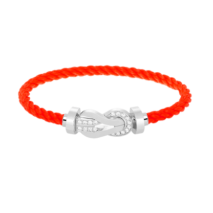 [Triumph Jewelry]CHANCE LARGE 8 FIGURE BUCKLE HALF DIAMOND BRACELET SILVER