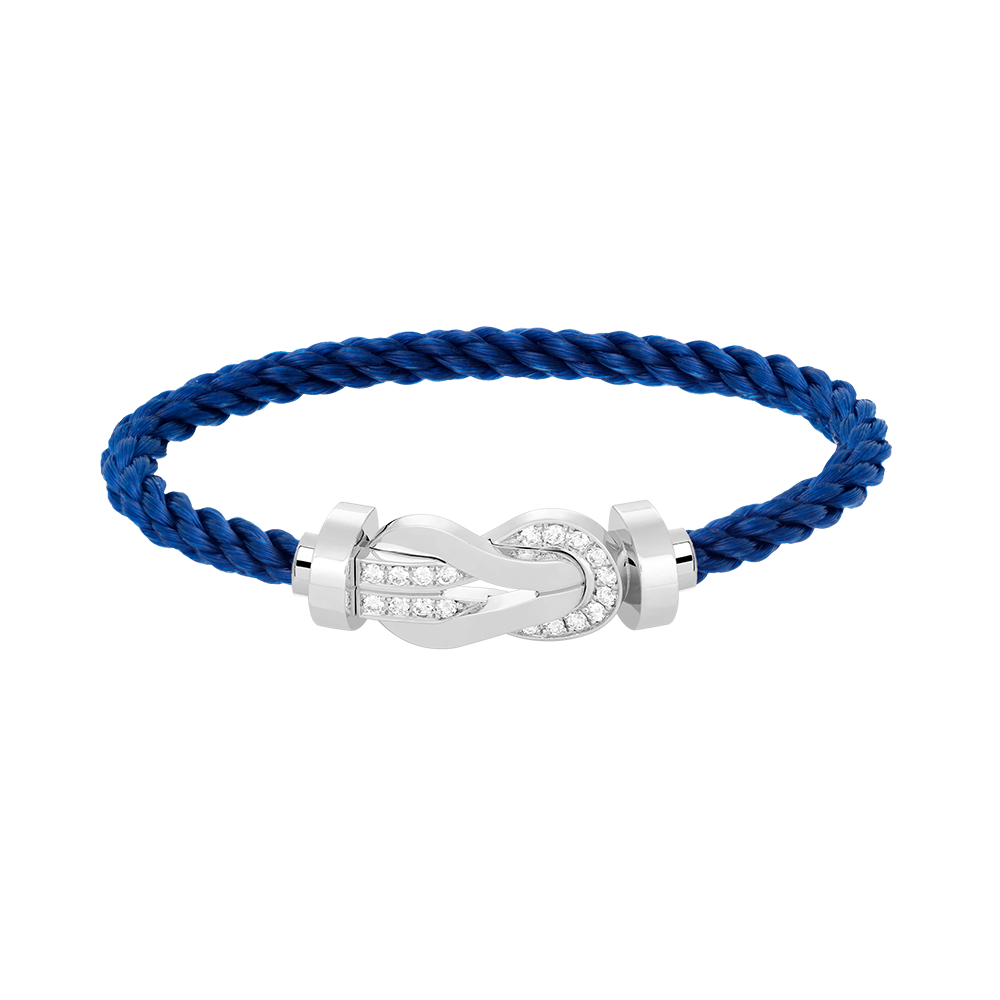 [Triumph Jewelry]CHANCE LARGE 8 FIGURE BUCKLE HALF DIAMOND BRACELET SILVER