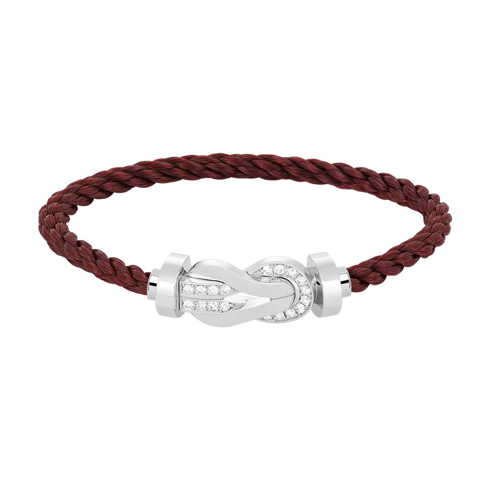[Triumph Jewelry]CHANCE LARGE 8 FIGURE BUCKLE HALF DIAMOND BRACELET SILVER