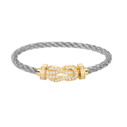 [Triumph Jewelry]CHANCE LARGE 8 FIGURE BUCKLE FULLDIAMOND BRACELET GOLD