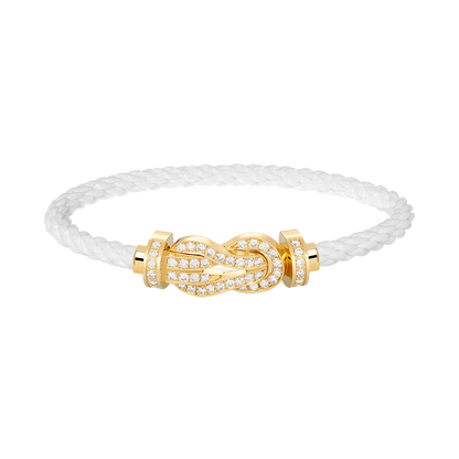 [Triumph Jewelry]CHANCE LARGE 8 FIGURE BUCKLE FULLDIAMOND BRACELET GOLD