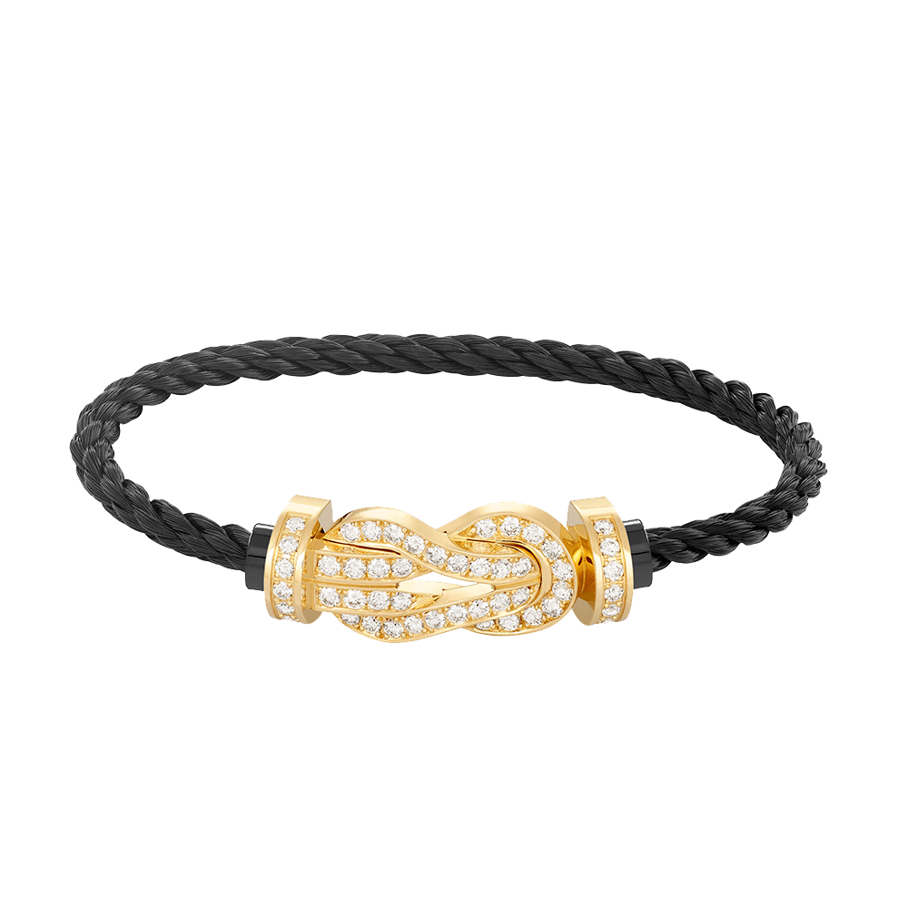 [Triumph Jewelry]CHANCE LARGE 8 FIGURE BUCKLE FULLDIAMOND BRACELET GOLD