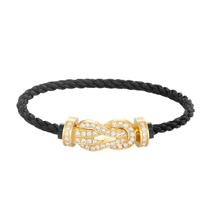 [Triumph Jewelry]CHANCE LARGE 8 FIGURE BUCKLE FULLDIAMOND BRACELET GOLD