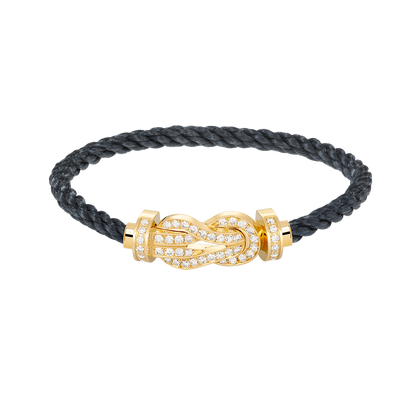 [Triumph Jewelry]CHANCE LARGE 8 FIGURE BUCKLE FULLDIAMOND BRACELET GOLD