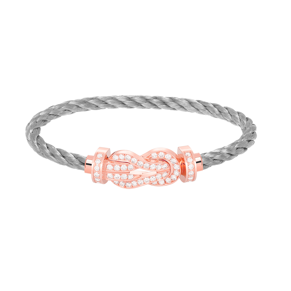 [Triumph Jewelry]CHANCE LARGE 8 FIGURE BUCKLE FULL DIAMOND BRACELET ROSE GOLD