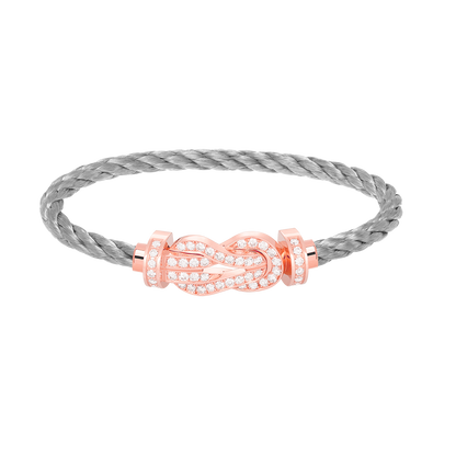 [Triumph Jewelry]CHANCE LARGE 8 FIGURE BUCKLE FULL DIAMOND BRACELET ROSE GOLD