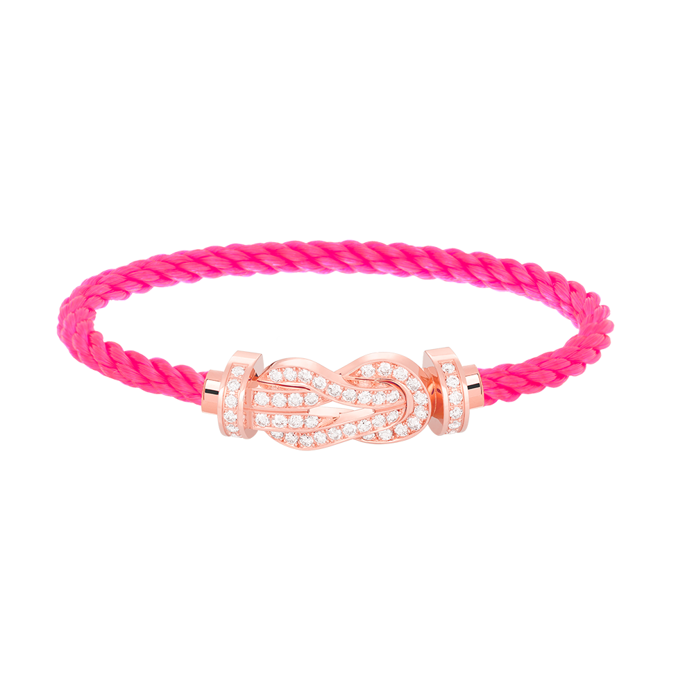 [Triumph Jewelry]CHANCE LARGE 8 FIGURE BUCKLE FULL DIAMOND BRACELET ROSE GOLD