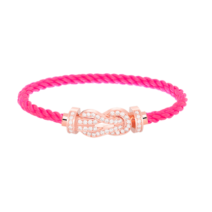 [Triumph Jewelry]CHANCE LARGE 8 FIGURE BUCKLE FULL DIAMOND BRACELET ROSE GOLD