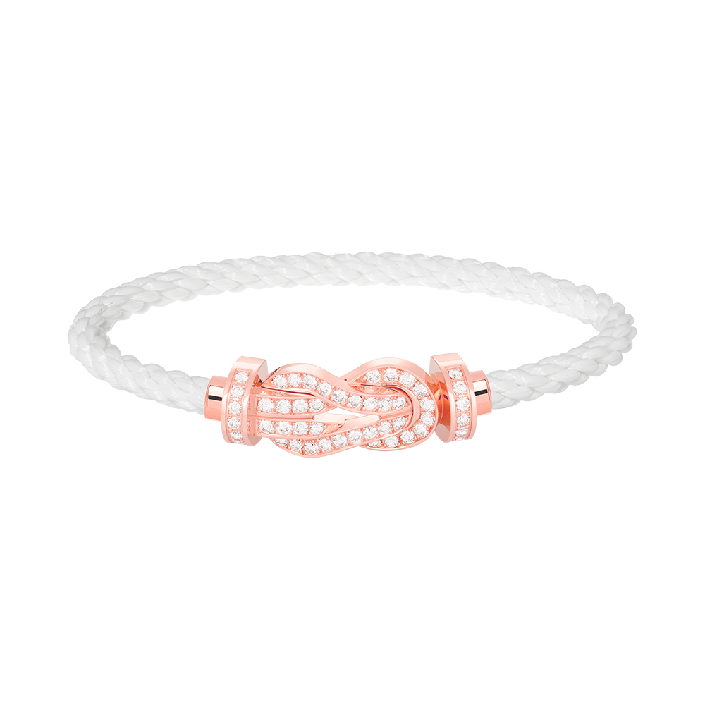 [Triumph Jewelry]CHANCE LARGE 8 FIGURE BUCKLE FULL DIAMOND BRACELET ROSE GOLD